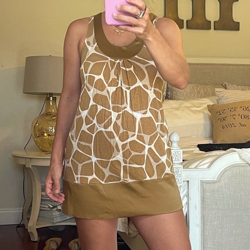 Express Giraffe Print Mini Dress